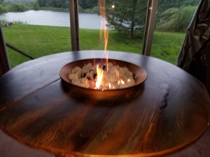 Wine Barrel Volcano Table