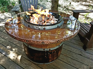 Wine Barrel Volcano Table