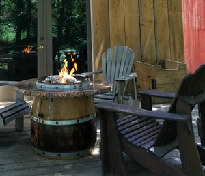 Wine Barrel Volcano Table