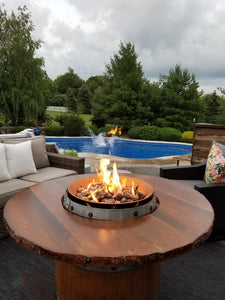 Wine Barrel Volcano Table